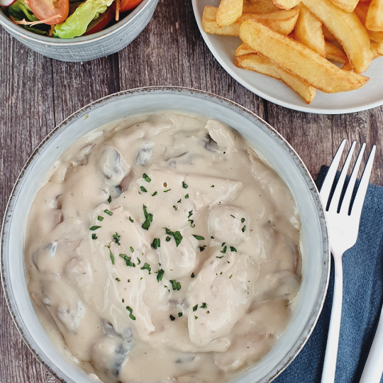 Vegan vol-au-vent van Catch a Veg. Vegan kant-en-klare diepvriesmaaltijd.